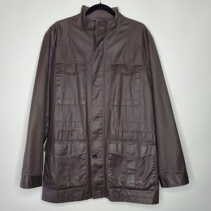 Banana Republic Men's Utility Jacket XL Wind Resistant Zip and Button-up Coat